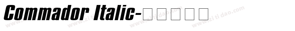 Commador Italic字体转换